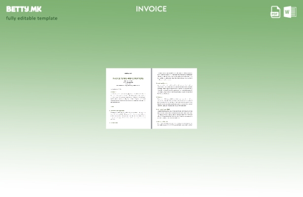 Шаблон за условите и условите за бесплатна фактура во модерен стил